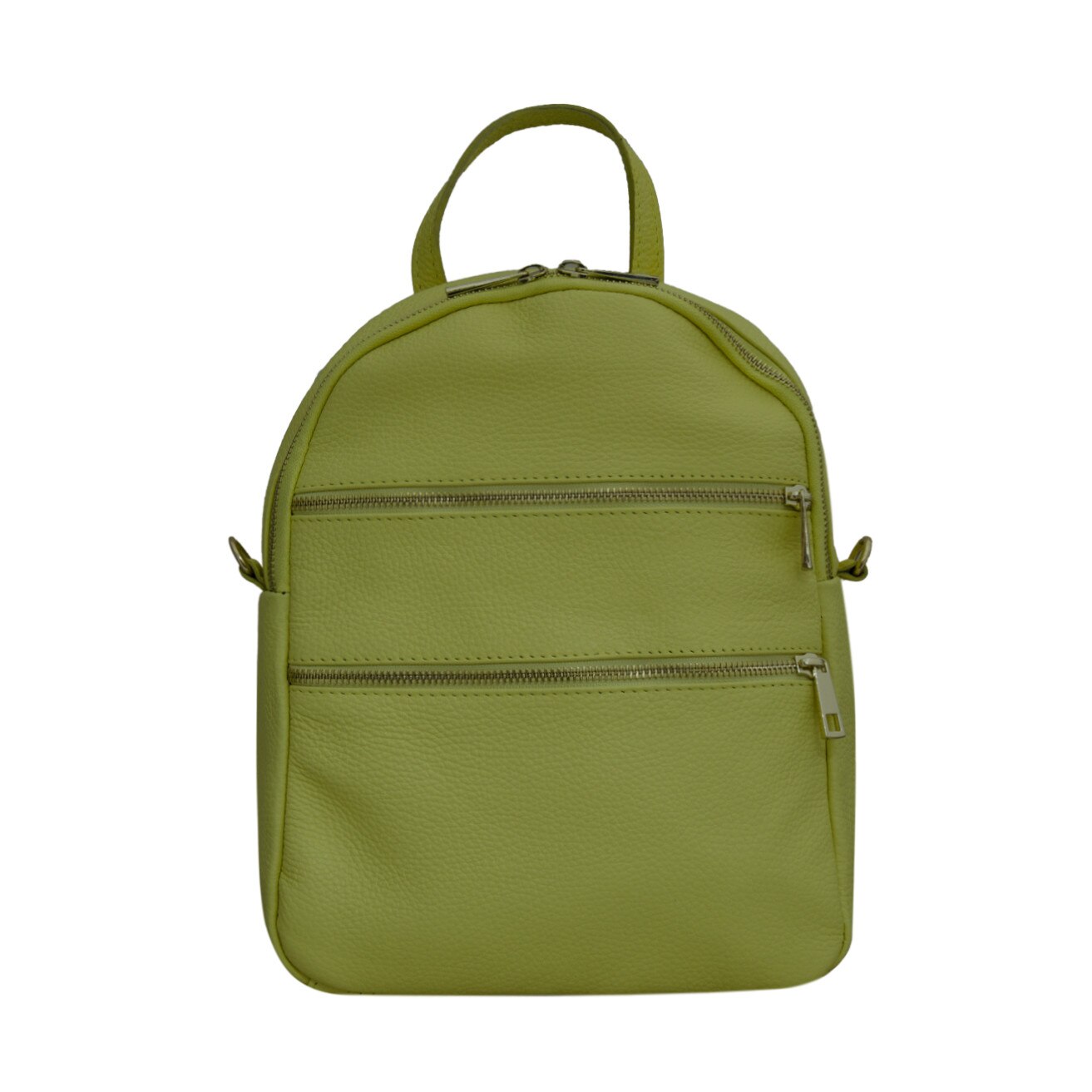 Rucsac de dama din piele naturala, Leea galben pai