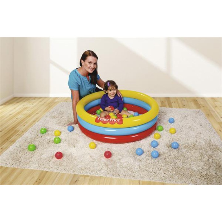 Bestway felfújható gyerek medence 25 kis labdával, 91 cm x H25 cm