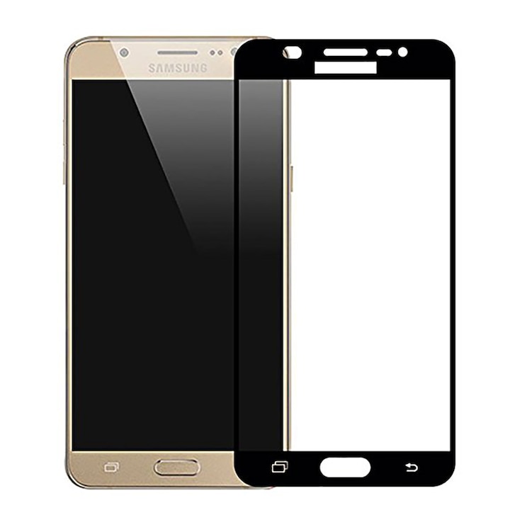 Prémium 2.5D Joyshell üvegfólia, kompatibilis a Samsung Galaxy J5 2017 telefonnal, teljes burkolatvédelem, fekete