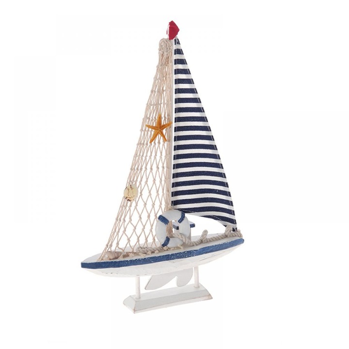 Decoratiune din lemn Navy Sailor, multicolor