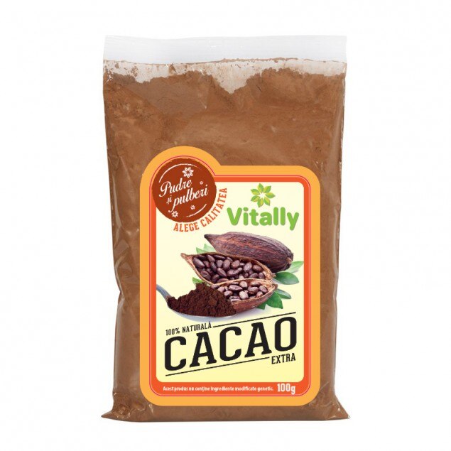 Cacao Alcalinizata Extra 100g, Vitally