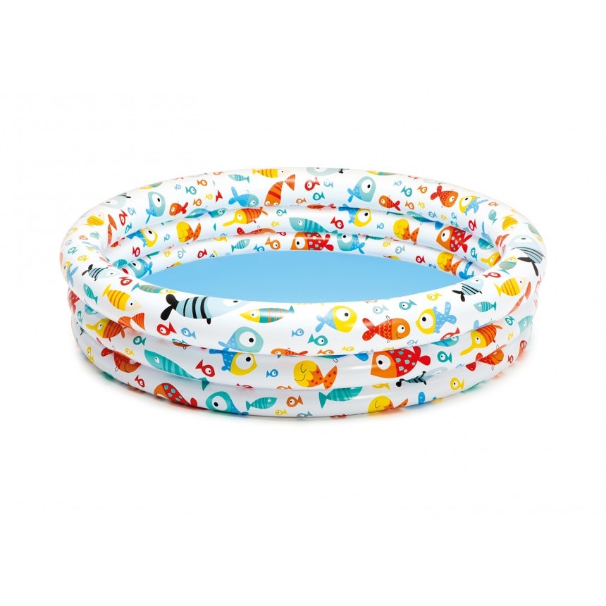 Piscina gonflabila, Intex, Fishbowl, pesti multicolori, 1.32m x 28cm