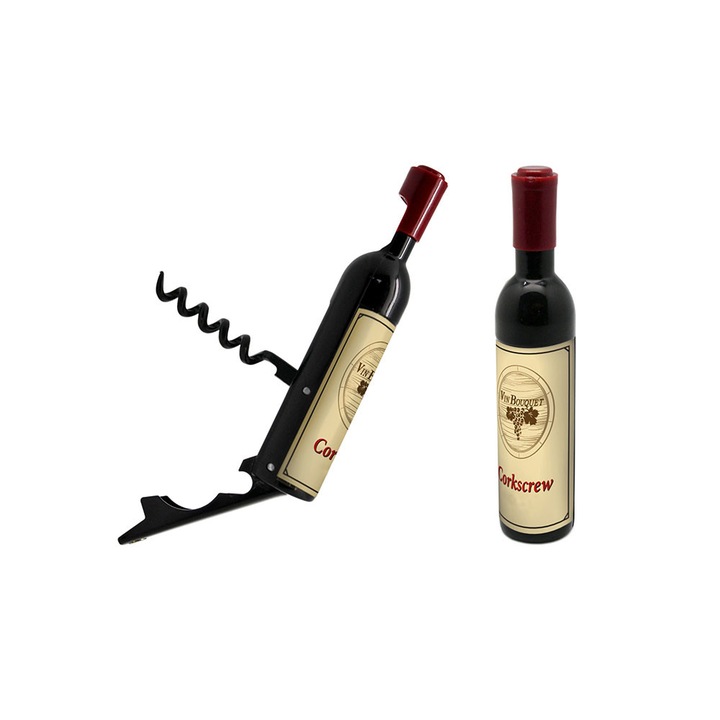 Tirbuson profesional cu aspect de sticla de vin, 2,5 x 13 x 2,5 cm, Multicolor, Vin Bouquet