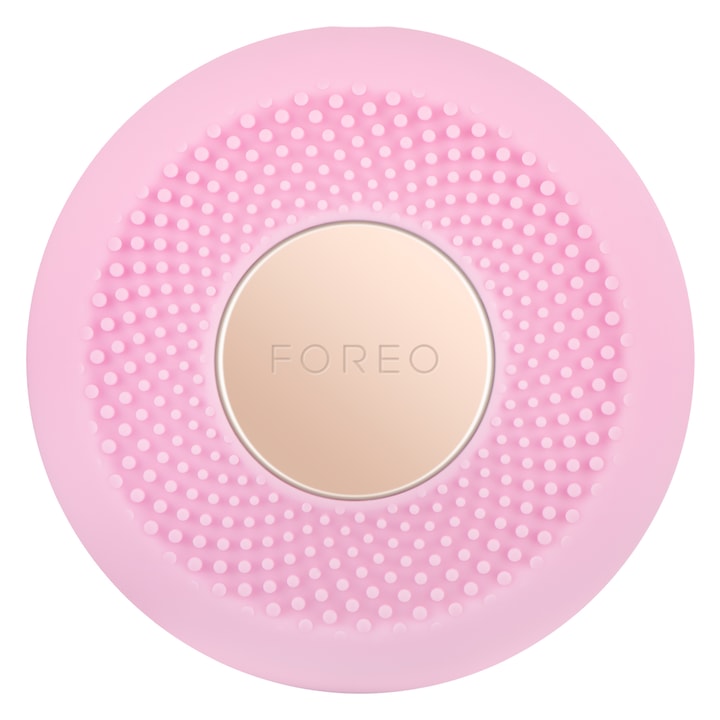 Dispozitiv de curatare faciala FOREO UFO mini Pearl Pink, accelerarea efectului mastilor de ten in 90 secunde, Roz