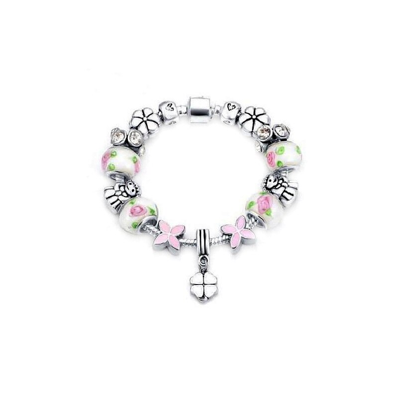 Bratara dama Charm Pink Flower