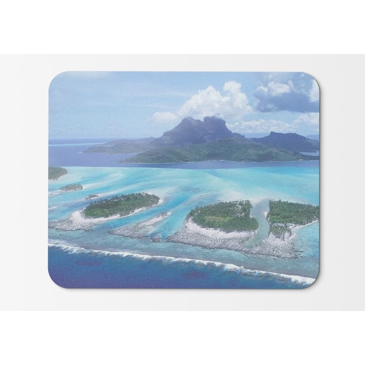 Mouse Pad Ariel View Of Bora Bora - 21.5 X 27 X 0.3cm