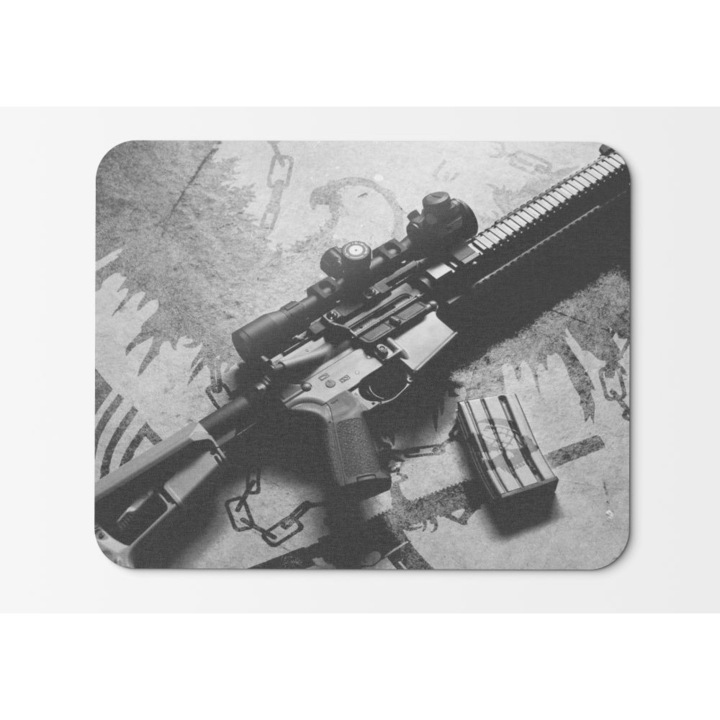 Egérpad Ar 15 puska a földön – 21,5 x 27 x 0,3 cm