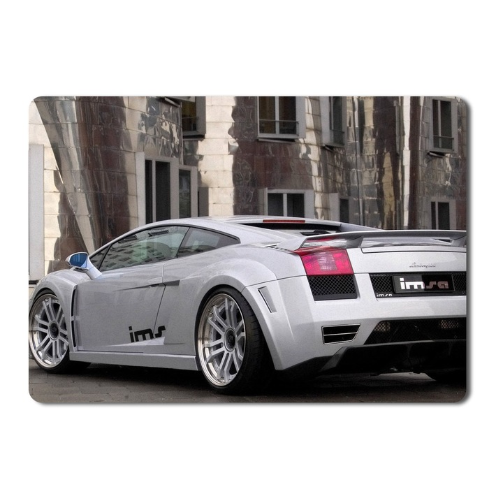 Подложка за мишка Изглед от задната страна на 2007 Imsa Lamborghini Gallardo Gtv - 21,5 X 27 X 0,3 cm