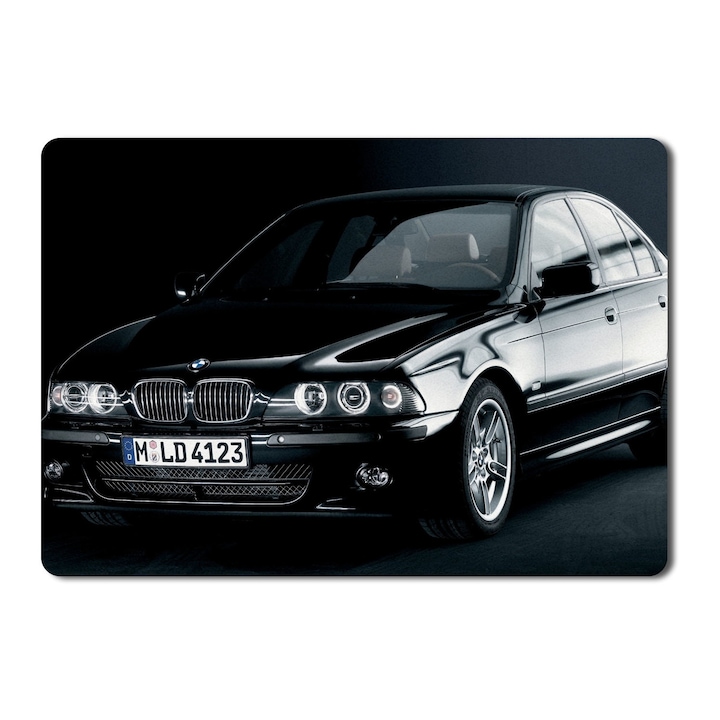 Mouse Pad Black Bmw 5 Series Front Side View - 21.5 X 27 X 0.3cm