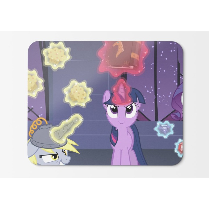 Egérpad, Derpy Hooves Twilight Sparkle és Rarity - 21,5 x 27 x 0,3 cm