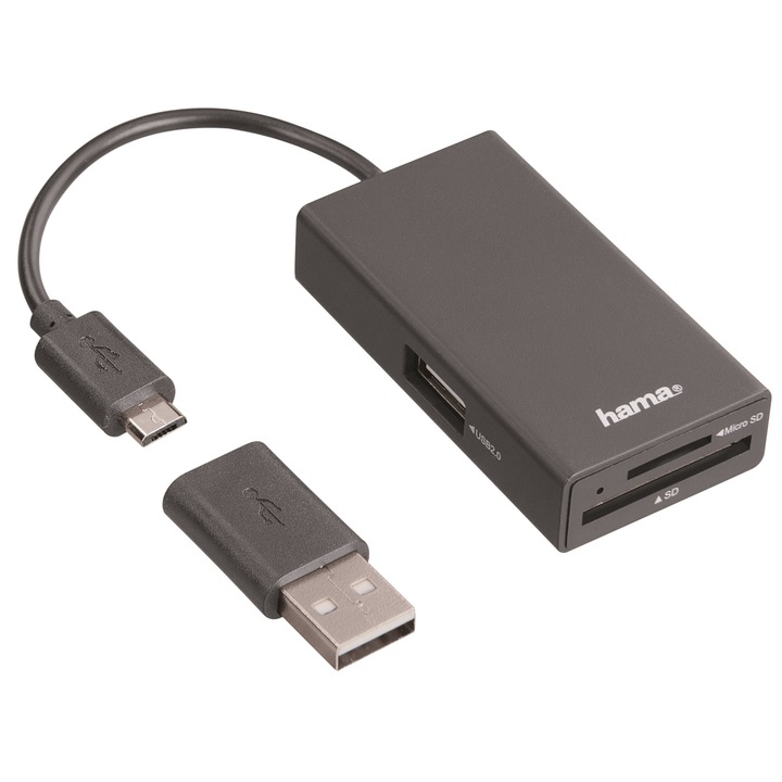 Hub USB/Card reader Hama USB 2.0 OTG