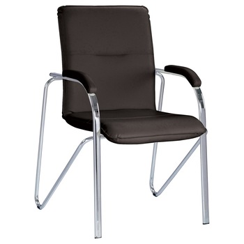 Scaun vizitator SAMBA Soft, Negru piele ecologica Scaun vizitator SAMBA Soft, Negru piele ecologica