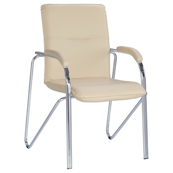 Scaun vizitator SAMBA Soft, Crem piele ecologica Scaun vizitator SAMBA Soft, Crem piele ecologica