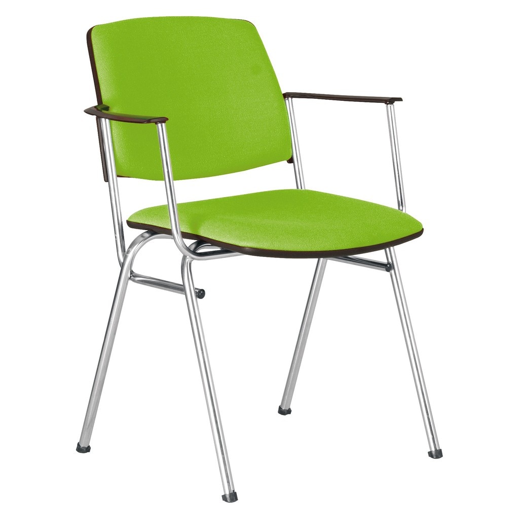 Scaun vizitator ISIT ARM CHROME, Lime stofa fiji