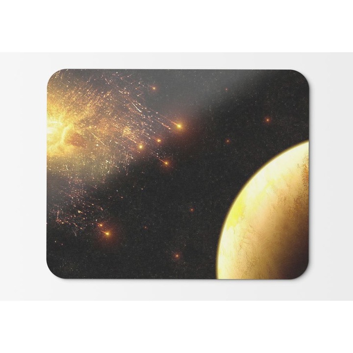 Egérpad aranyrobbanás a sötét űrben – 21,5 x 27 x 0,3 cm