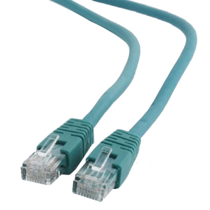 Cablu UTP GEMBIRD Cat6, cupru-aluminiu, 0.25 m, verde, AWG26, PP6U-0.25M/G