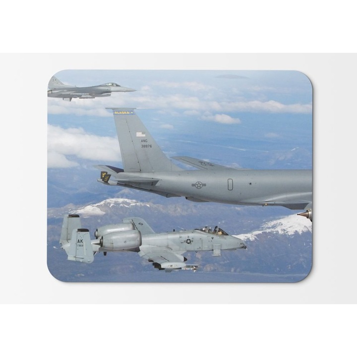 Egérpad katonai repülőgépek a felhők felett - 21,5 x 27 x 0,3 cm
