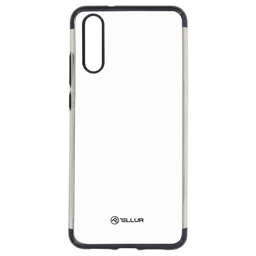 Husa de protectie Tellur Silicon Electroplated pentru Huawei P20, Black