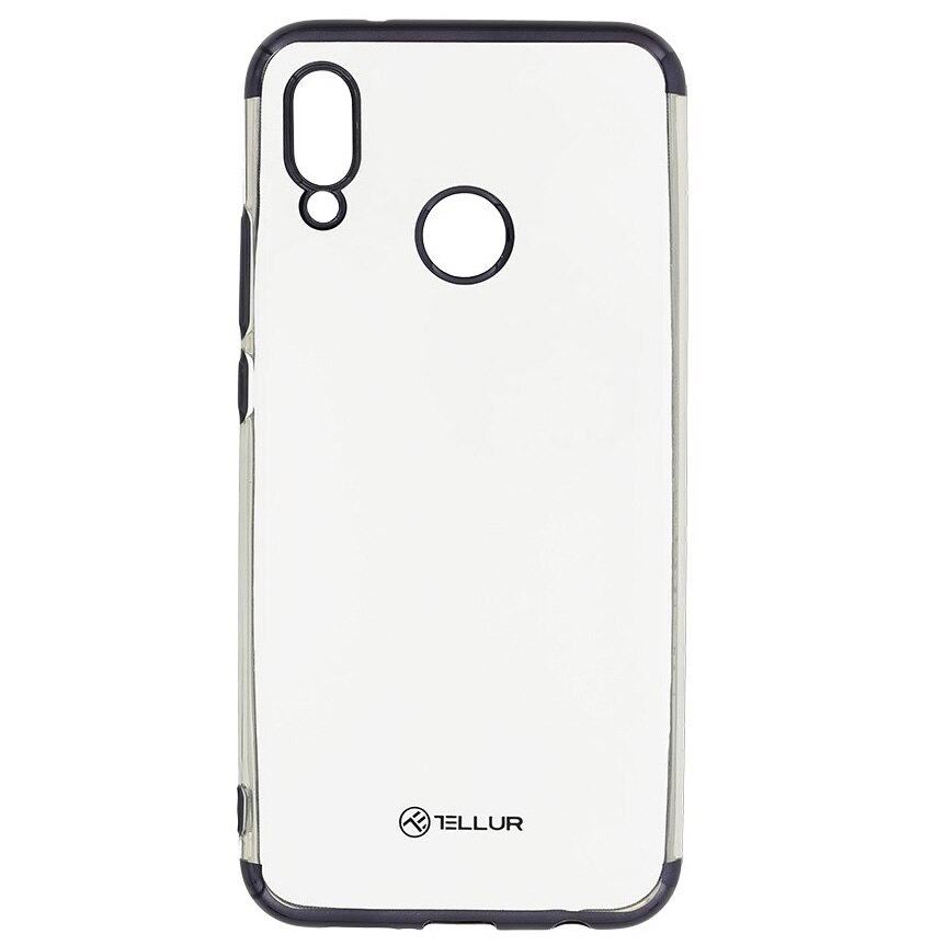 Husa de protectie Tellur Silicon Electroplated pentru Huawei P20 Lite, Black