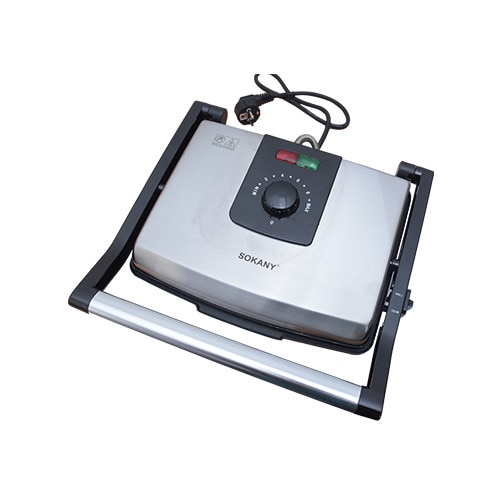 Sandwich-maker profesional ,Grill electric Sokany 202 , 2000 W , variator de temperatura ,carcasa inox