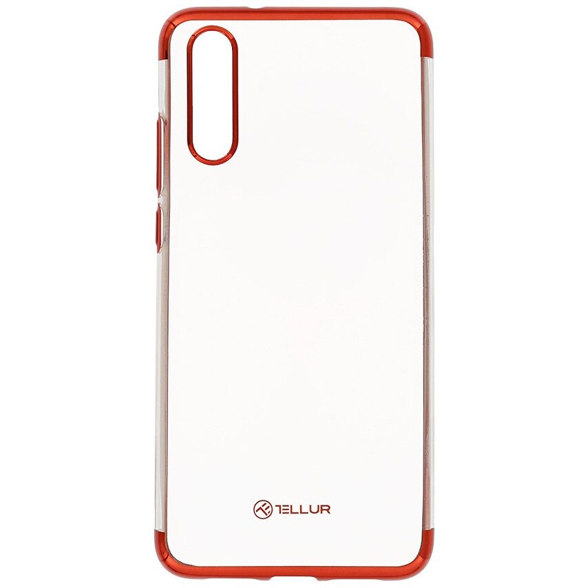 Husa de protectie Tellur Silicon Electroplated pentru Huawei P20, Rosu