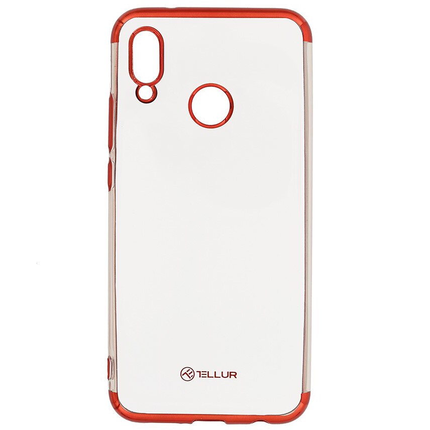 Husa de protectie Tellur Silicon Electroplated pentru Huawei P20 Lite, Rosu