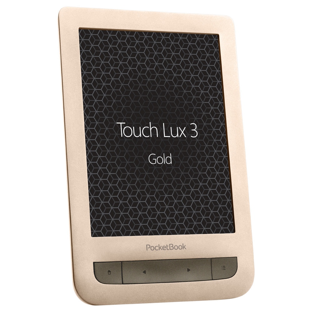 Пакет: eBook четец PocketBook Touch Lux 3, Gold и Калъф за eBook