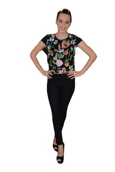 Bluza cu talie scurta, neagra, D&J Exclusive, Negru Bluza cu talie scurta, neagra, D&J Exclusive, Negru