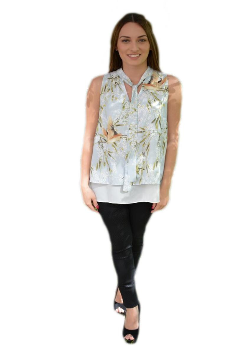 Bluza vaporoasa de vara, multicolora, D&J Exclusive, Multicolora