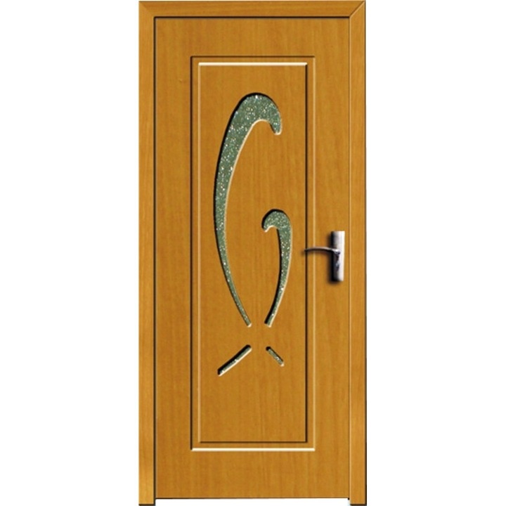 Usa Interior din MDF Cu Toc Inclus Novo Doors ND219H, Dimensiune 200X70 CM, Geam Sablat, Cadru din Lemn Masiv din Rasinoase, Balamale si Clanta Incluse, Toc Reglabil de 10 CM, Plianta Pe o Singura Parte, Stejar Deschis