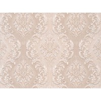 Tapet semilavabil, in relief, hartie, duplex, clasic, flori, bej-maro, 6509-01 Marcela
