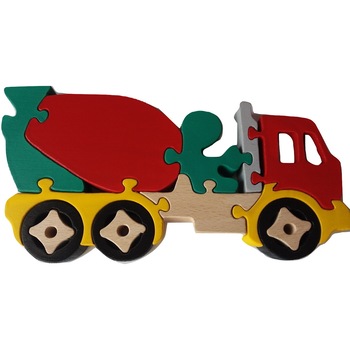 Puzzle mixer betoniera , masina de constructii din lemn masiv Puzzle mixer betoniera , masina de constructii din lemn masiv