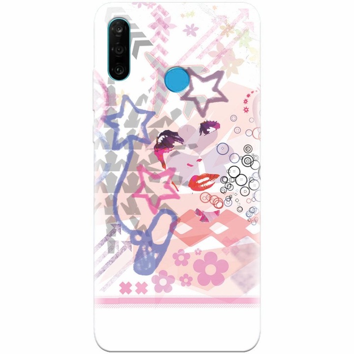 Szilikon tok Huawei P30 Lite készülékhez, Girly Like