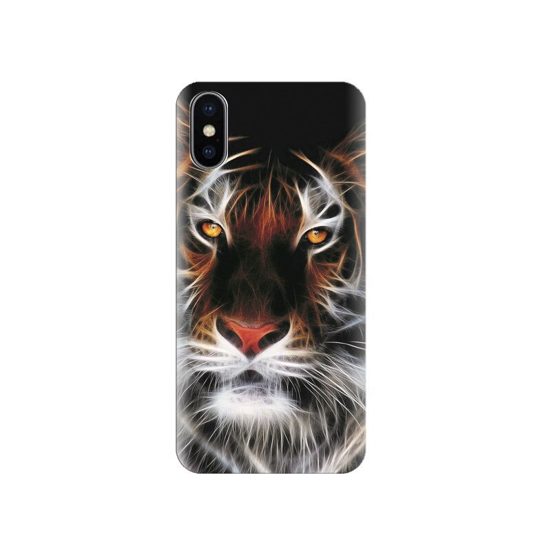 Husa silicon IPHONE X Amazing Tiger Hd Photos Background