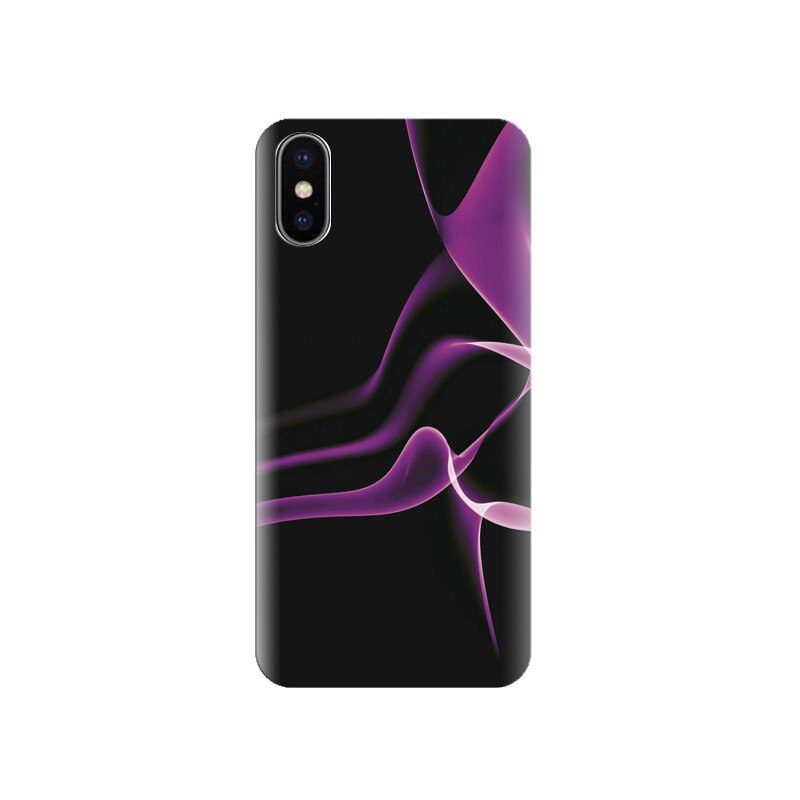 Husa silicon IPHONE X Abstract Black And Purple