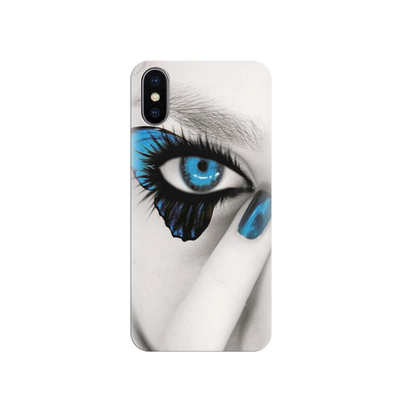 Husa silicon IPHONE X Beautiful Blue Eyes For