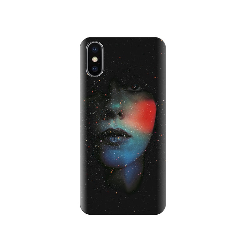 Husa silicon IPHONE X Beautiful Face Space Background
