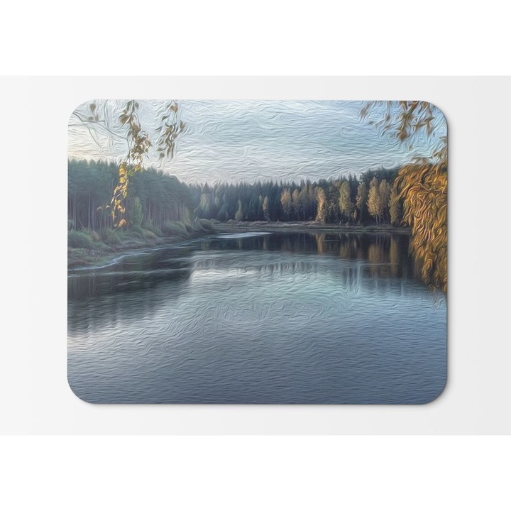 Egérpad vastag erdő a folyó mellett - 21,5 x 27 x 0,3 cm
