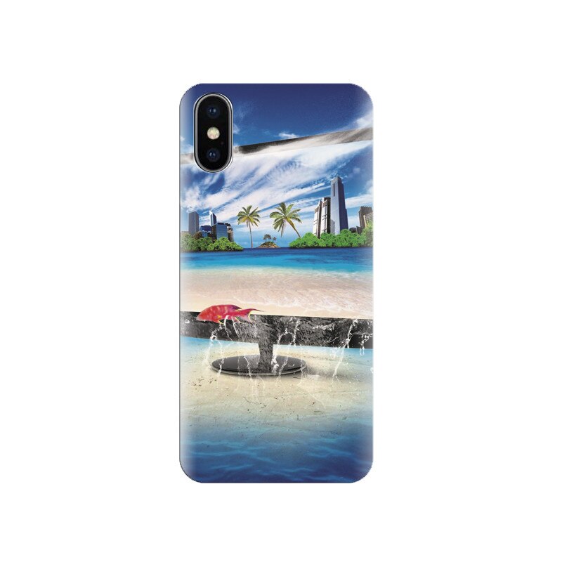 Husa silicon IPHONE X Attractive Art Of TV Screen