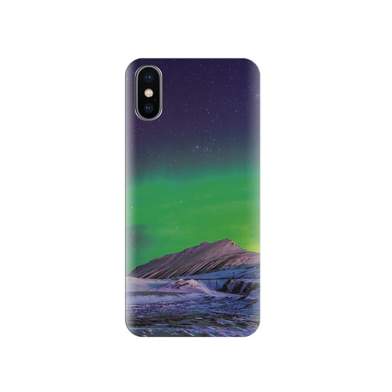 Husa silicon IPHONE X Aurora Borealis Winter