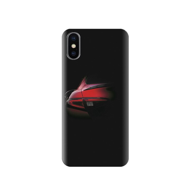 Husa silicon IPHONE X Attractive Red Car Back Side Pictures Hd