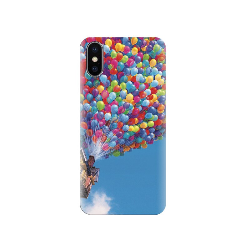 Husa silicon IPHONE X Balloon House Background