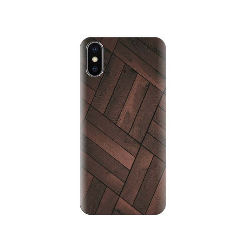 Husa silicon IPHONE X Classic Wooden Style