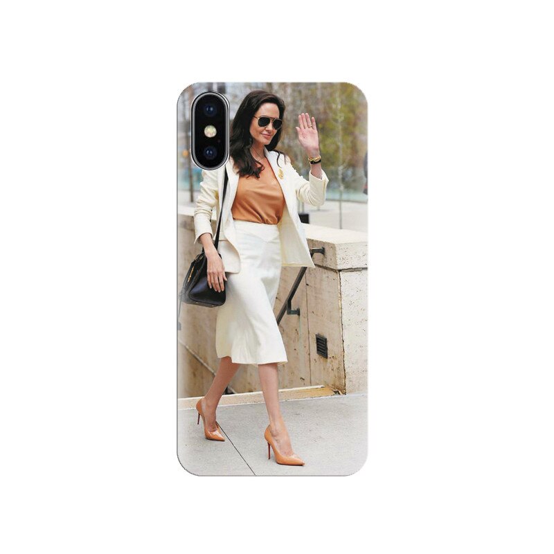 Husa silicon IPHONE X Cute And Beautiful Angelina Jolie