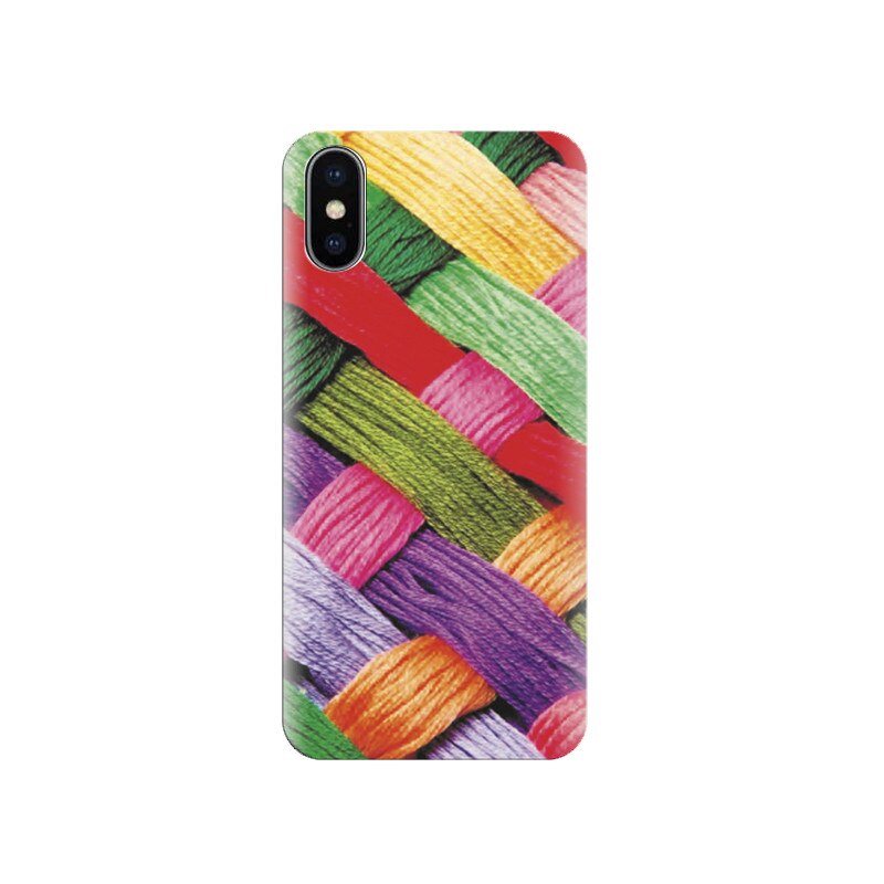 Husa silicon IPHONE X Colorful Woolen Art High Definitions