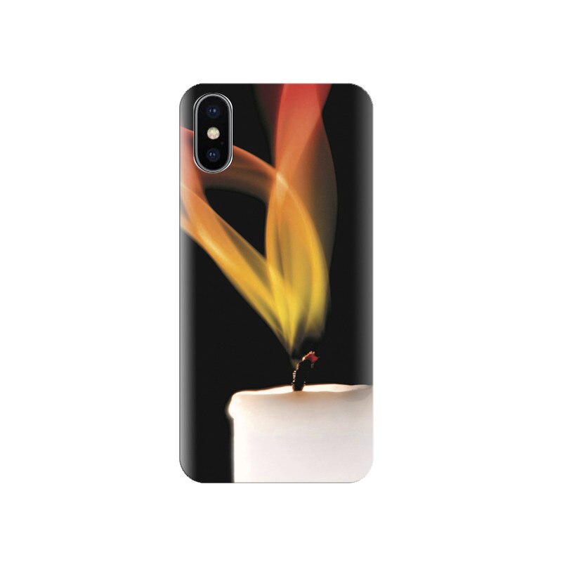 Husa silicon IPHONE X Candle Flame Background Close Up Photoshoot