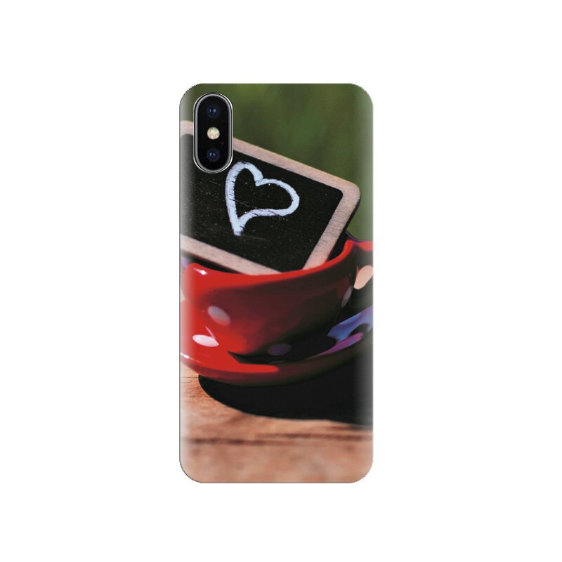 Husa silicon IPHONE X Cup Heart Photos
