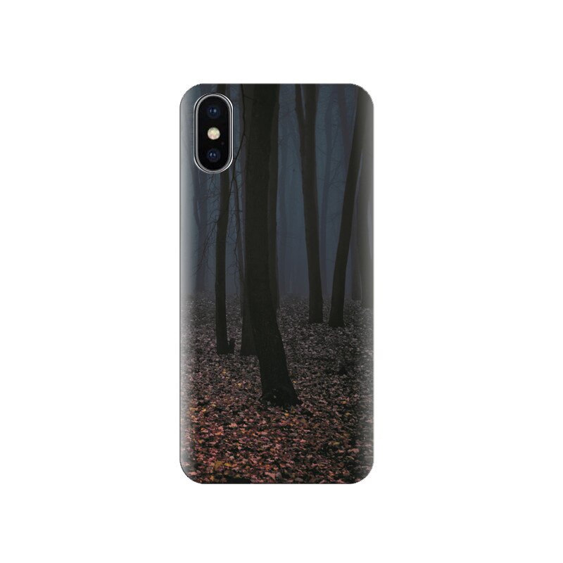 Husa silicon IPHONE X Early Morning Forest With Leaf Bed