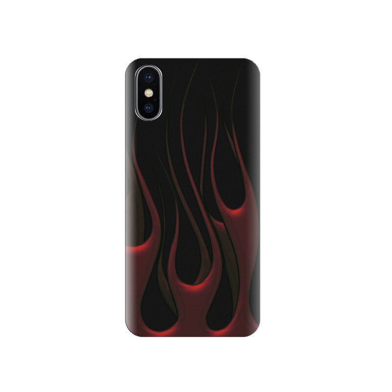 Husa silicon IPHONE X Cool Red Abstract High Qaulity Images