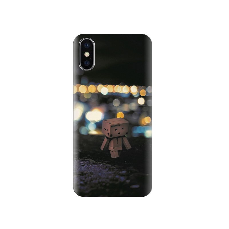 Husa silicon IPHONE X Danbo Walking At City Lights Hd